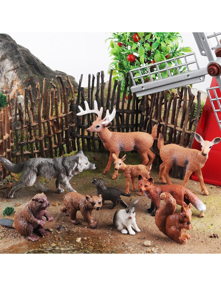10 Figuras de Animales del Bosque SCAHOW - Juguetes Educativos