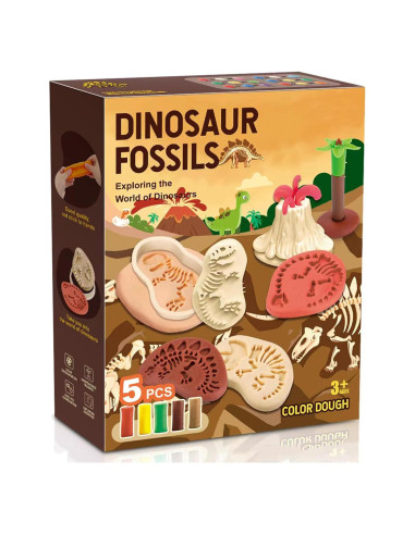 Conjunto de Masa de Color Dinosaurio 23 Piezas para Niños 4-8 Años