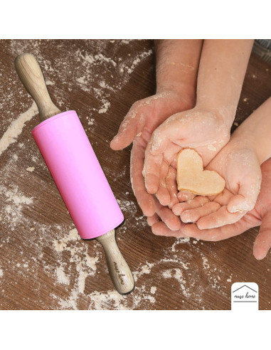 Mini Rodillo de Silicona Mase Home Rosa 22.86 cm para Niños