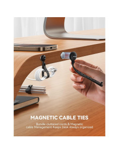 Cables Magnéticos JOYROOM 12 Piezas Silicona Negra 2