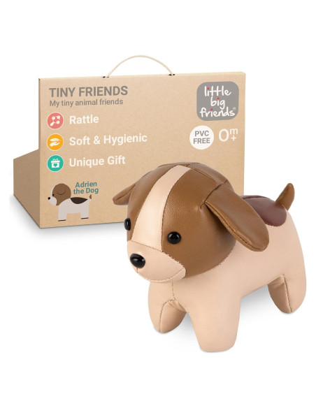 Sonajero Suave Pequeños Grandes Amigos Adrien El Perro 9x14cm