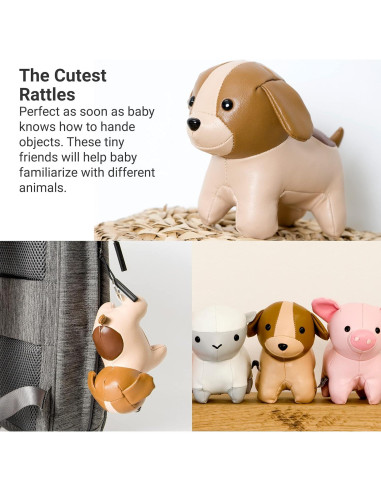 Sonajero Suave Pequeños Grandes Amigos Adrien El Perro 9x14cm