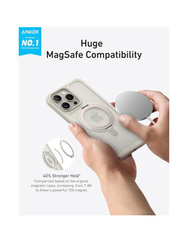 Funda Magnética Anker para iPhone 15 Pro Max Transparente