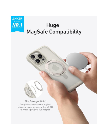Funda Magnética Anker para iPhone 15 Pro Max Transparente Funda Magnética Anker para iPhone 15 Pro Max Transparente