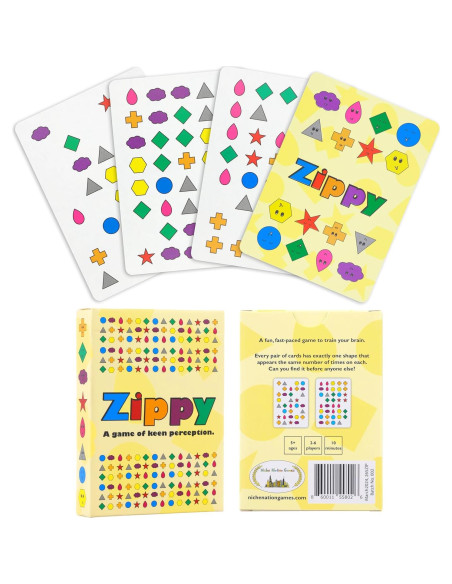 Juego de Cartas Zippy - Niche Nation Games - 5+ Años