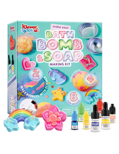 Klever Kits Kit de Fabricación de Jabón y Bombas de Baño 1.17kg