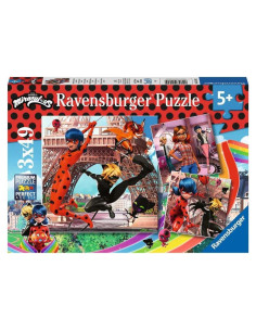 Rompecabezas Ravensburger Miraculous 3 x 49 Piezas 17.8 cm