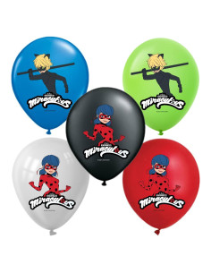 Globos de Cumpleaños Miraculous Ladybug 30 cm 25 Pcs Láttex