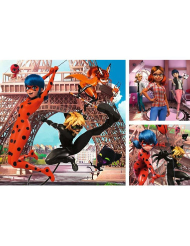 Rompecabezas Ravensburger Miraculous 3 x 49 Piezas 17.8 cm
