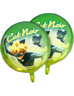 Globos de Helio Miraculous Ladybug Cat Noir 20" - 2 Piezas 2