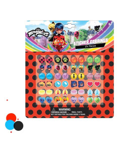 Set de 24 Pares de Pendientes Autoadhesivos Miraculous