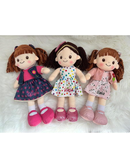 Muñeca de Trapo Personalizada Printualist 40 cm Falda Rosa