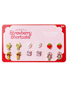 Pendientes Hipoalergénicos LUV HER Strawberry Shortcake 6 Pares