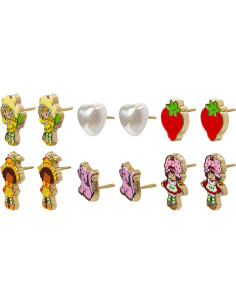 Pendientes Hipoalergénicos LUV HER Strawberry Shortcake 6 Pares 2