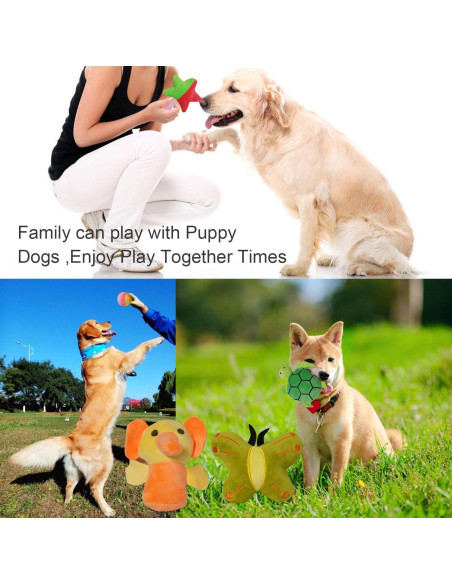 Juguetes para Perros QM - Paquete de 15, Peluche y Cuerda Juguetes para Perros QM - Paquete de 15, Peluche y Cuerda