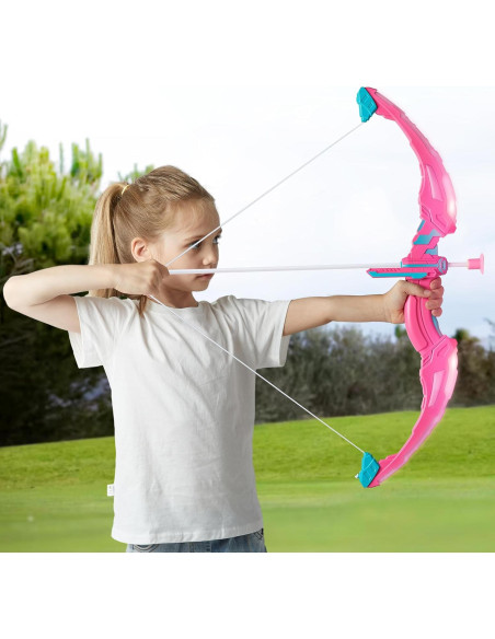 Conjunto de Arco y Flecha Rosa Joyin con Luz LED y 9 Flechas