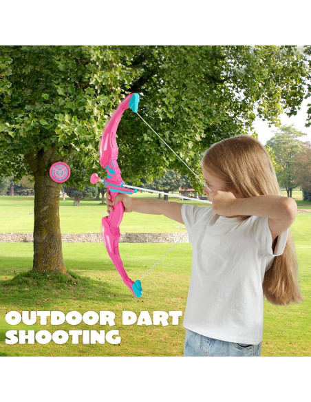 Conjunto de Arco y Flecha Rosa Joyin con Luz LED y 9 Flechas
