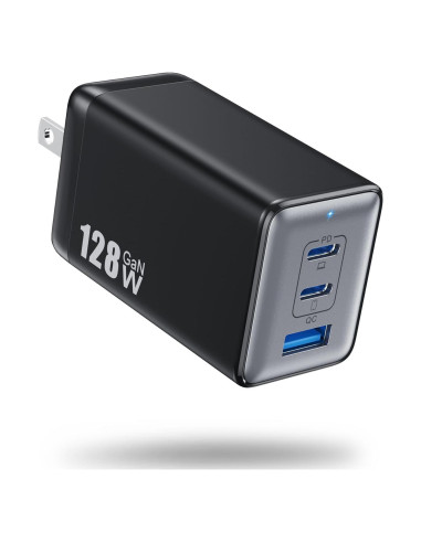 Cargador USB C 128W Dongguan Plegable 3 Puertos Rápido