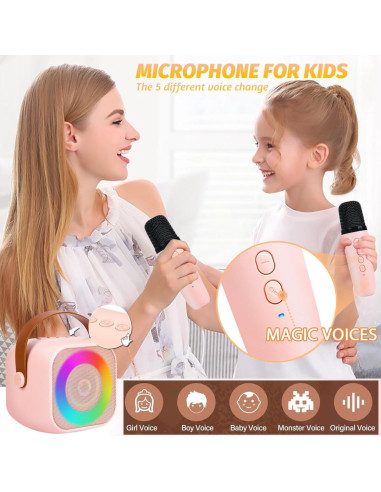 Micrófono Karaoke Inalámbrico MIJITRIO Rosa para Niños