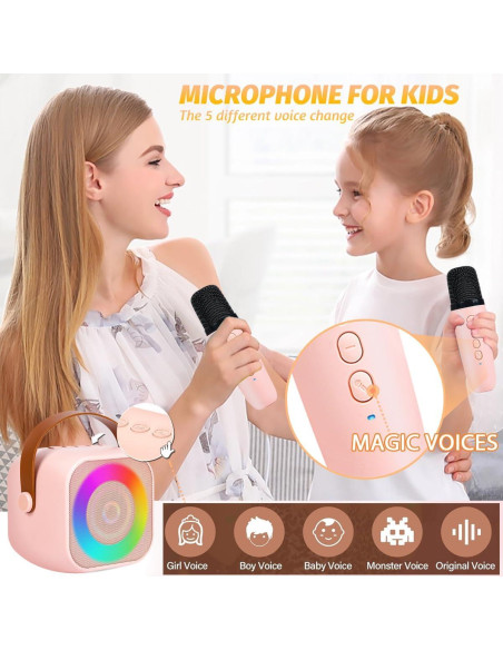Micrófono Karaoke Inalámbrico MIJITRIO Rosa para Niños