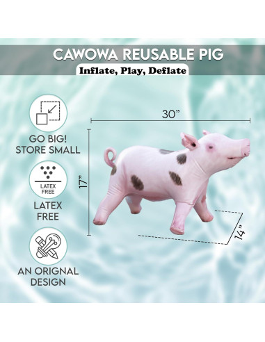 Cerdo Inflable Cawowa 76.2x43.2 cm Decoración Fiesta
