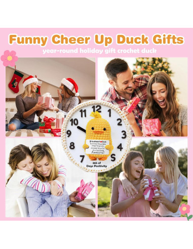 Pato de Ganchillo RoomyRoc 8.9 cm - Juguete Antiestrés Hecho a Mano