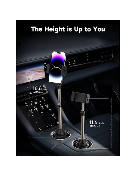 Soporte para teléfono JSAUX SP0210 para portavasos ajustable