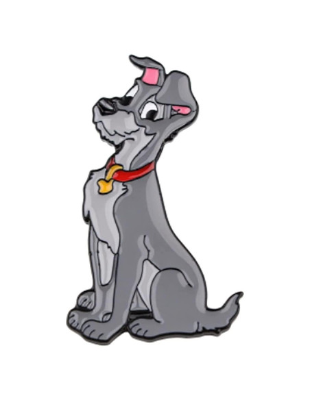 Pin de Metal Esmalte Dama y el Vagabundo TRAMP 2.54 cm