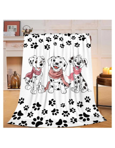 Manta de Franela Fuzawet Dálmata 101.6x127 cm Suave y Ligera