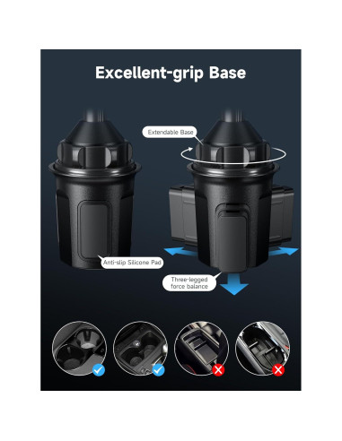 Soporte para teléfono JSAUX SP0210 para portavasos ajustable