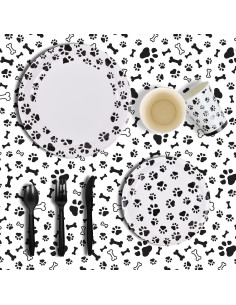 Suministros de Fiesta Huellas de Perro Gatherfun para 25 Personas 2