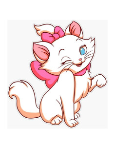 Calcomanía Marie de Aristocats 5" Vinilo Impermeable Multicolor