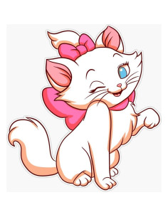 Calcomanía Marie de Aristocats 5" Vinilo Impermeable Multicolor 2