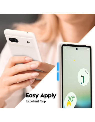 Funda de Teléfono Google Pixel 6A Silicona Ultra Delgado Beige