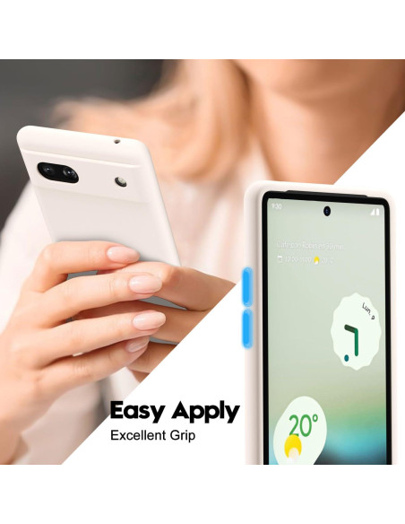 Funda de Teléfono Google Pixel 6A Silicona Ultra Delgado Beige Funda de Teléfono Google Pixel 6A Silicona Ultra Delgado Beige