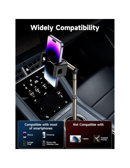 Soporte para teléfono JSAUX SP0210 para portavasos ajustable