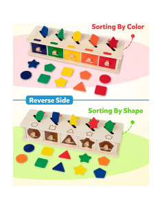 Juego de Clasificación de Colores y Formas Coogam 25 Piezas 2