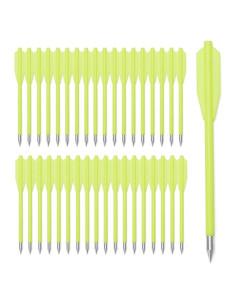 60 Mini Flechas de Ballesta YLSIO 16cm Punta Metálica Amarillo