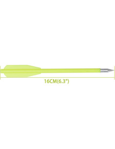60 Mini Flechas de Ballesta YLSIO 16cm Punta Metálica Amarillo 2