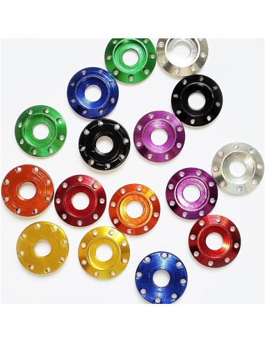 Arandelas de Aluminio Anodizado M8 Rojo 15 Piezas BingSHH