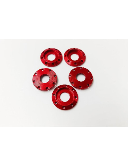 Arandelas de Aluminio Anodizado M8 Rojo 15 Piezas BingSHH