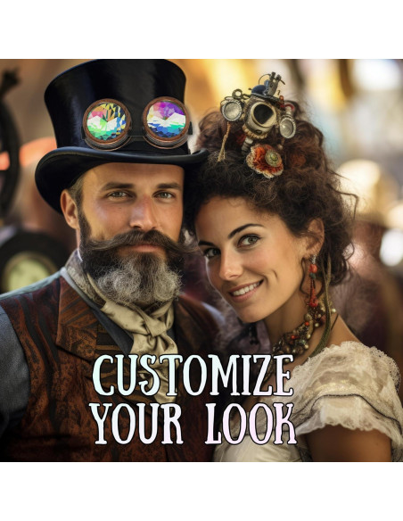 Gafas de Caleidoscopio Steampunk UmbrellaLaboratory Unisex Gafas de Caleidoscopio Steampunk UmbrellaLaboratory Unisex