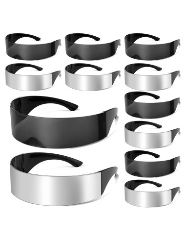 12 Pares Gafas Cibernéticas Futuristas Copkim para Disfraces