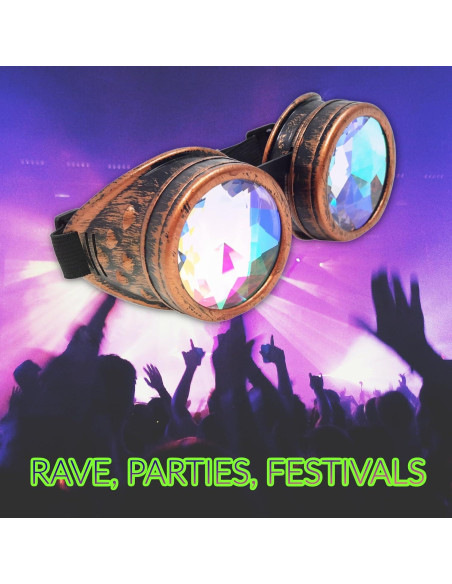 Gafas de Caleidoscopio Steampunk UmbrellaLaboratory Unisex Gafas de Caleidoscopio Steampunk UmbrellaLaboratory Unisex