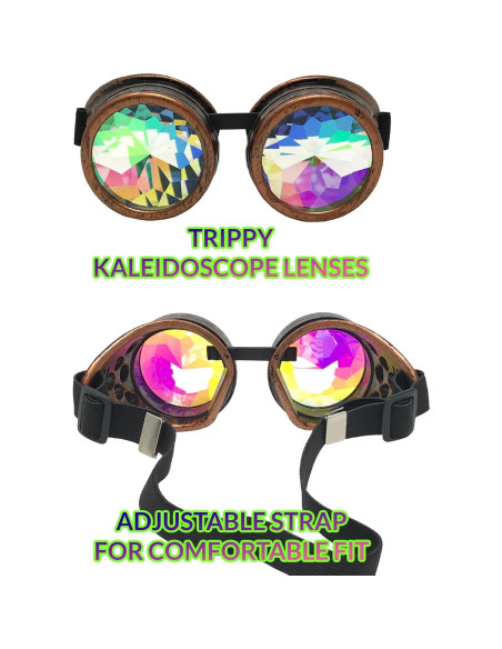 Gafas de Caleidoscopio Steampunk UmbrellaLaboratory Unisex Gafas de Caleidoscopio Steampunk UmbrellaLaboratory Unisex