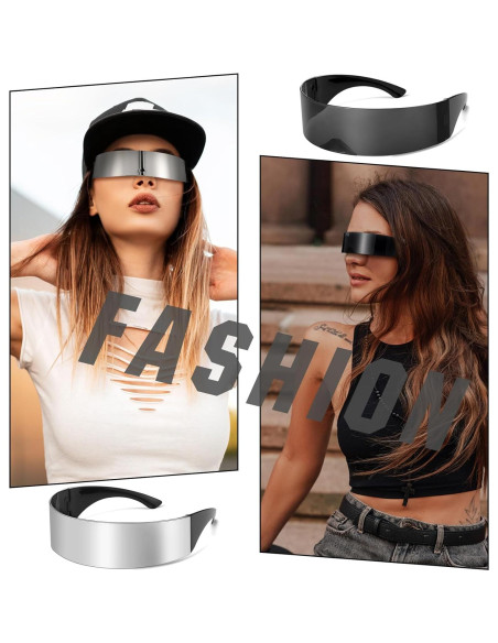 12 Pares Gafas Cibernéticas Futuristas Copkim para Disfraces
