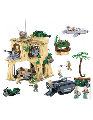 Conjunto de Construcción Militar General Jim Iwo Jima - 1,124 Piezas