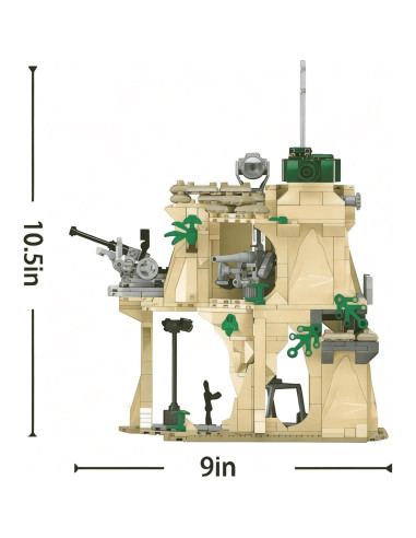 Conjunto de Construcción Militar General Jim Iwo Jima - 1,124 Piezas