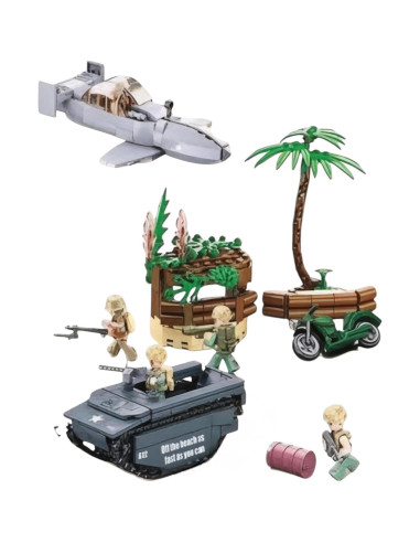 Conjunto de Construcción Militar General Jim Iwo Jima - 1,124 Piezas