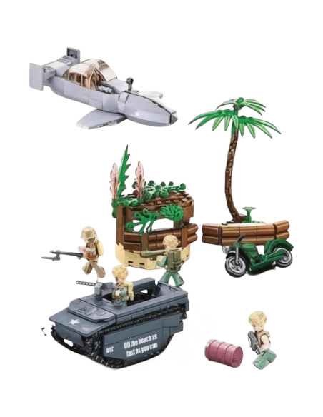 Conjunto de Construcción Militar General Jim Iwo Jima - 1,124 Piezas